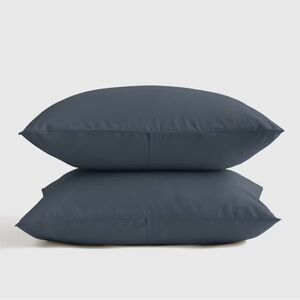 QUINCE Organic Brushed Cotton Sham Set Standard Nightfall 4026